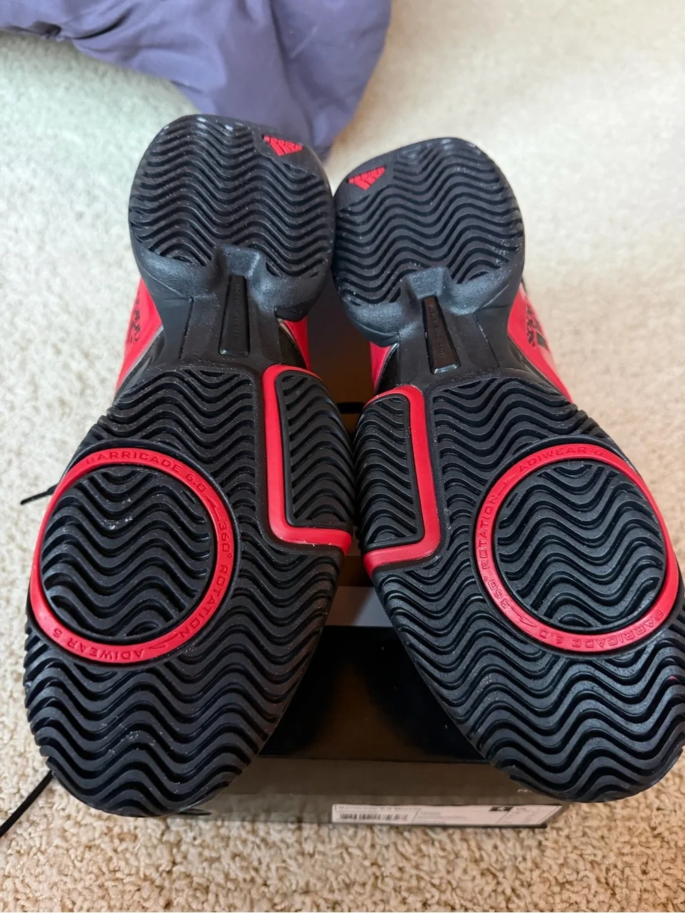 adidas Black and Red Men's Tennis Shoes